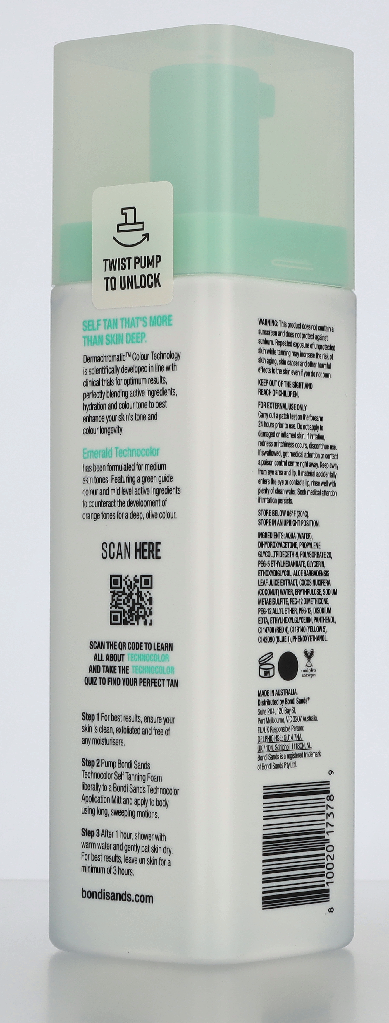 Bondi Sands Technocolour Emerald Self Tanning Foam 200 ml