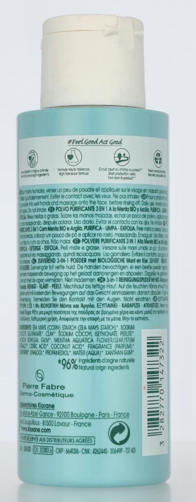 Klorane 3 In 1 Purifying Powder - Mint 50 g
