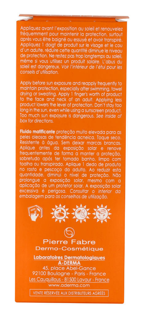 A-Derma Protect AC Mattifying Fluid SPF50+ 40 ml