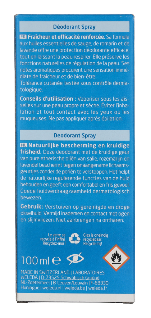 Weleda Sage Deodorant Natural Spray 100 ml