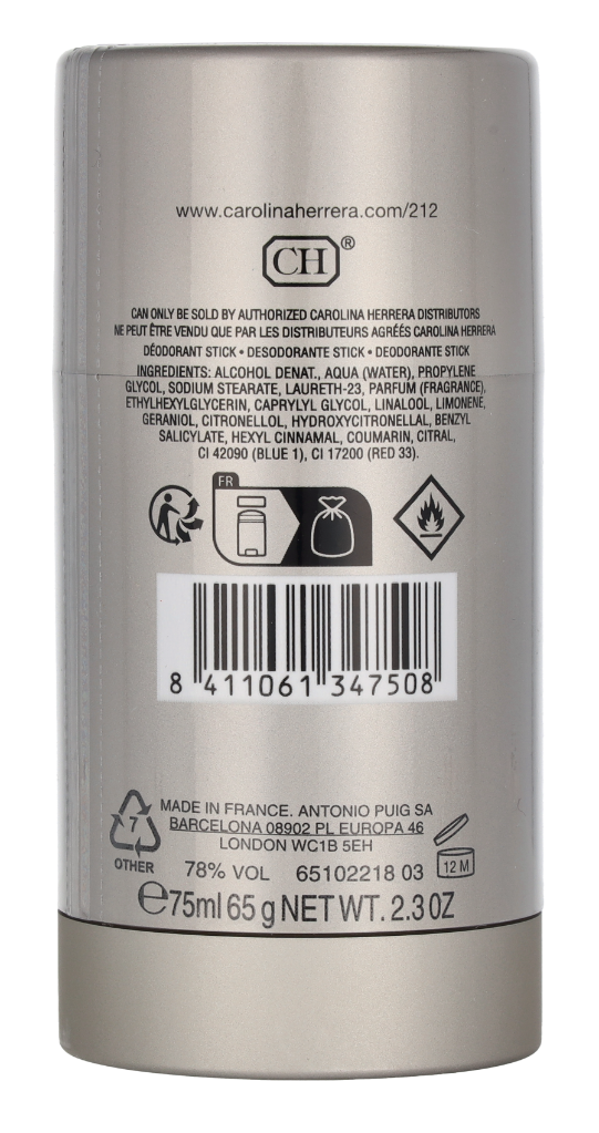 Carolina Herrera 212 NYC Men Deo Stick 75ml