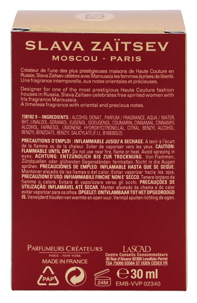 Slava Zaitsev Maroussia Edt Spray