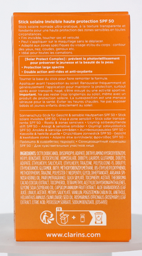 Clarins Invisible Sun Care Stick SPF50 17 g