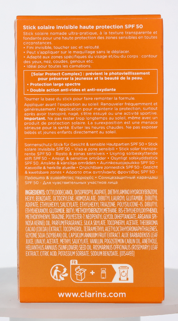 Clarins Invisible Sun Care Stick SPF50 17 g