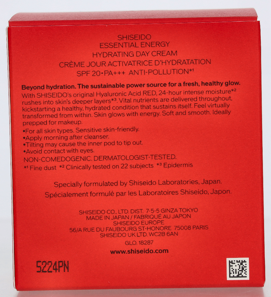 Shiseido Essential Energy Hydrating Day Cream SPF20