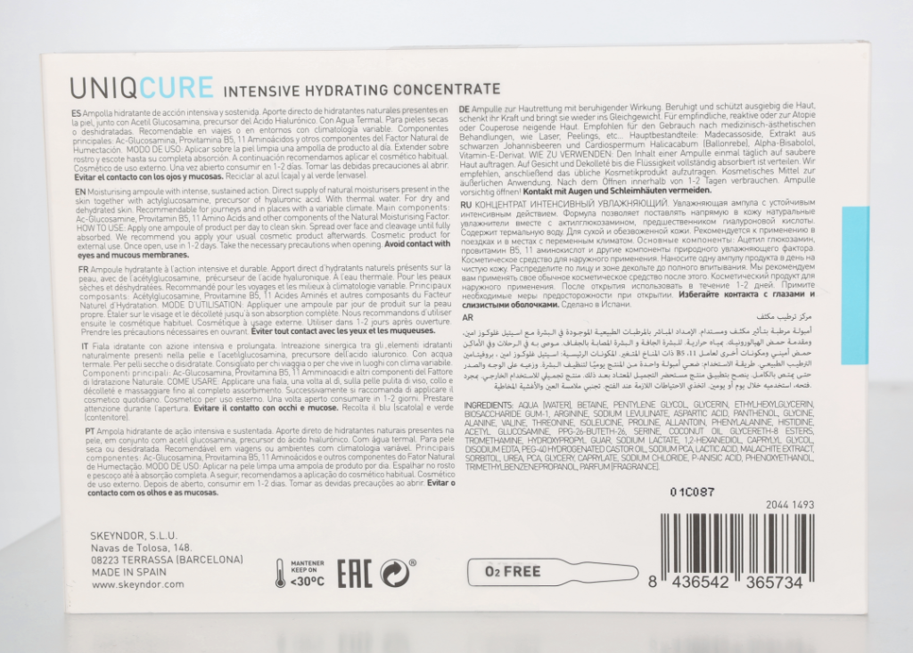 Skeyndor Uniqcure Intensive Hydrating Concentrate Set 14 ml