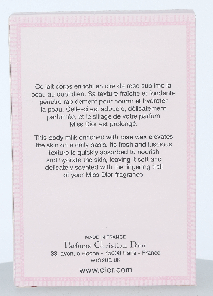 Dior Miss Dior Comforting Body Lotion With Rose Wax Miss Dior Rose Lait Corps 175 ml