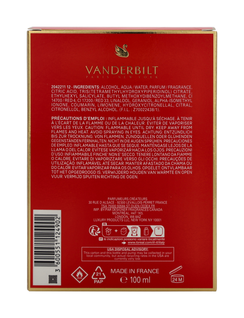 Gloria Vanderbilt In Red Edp Spray