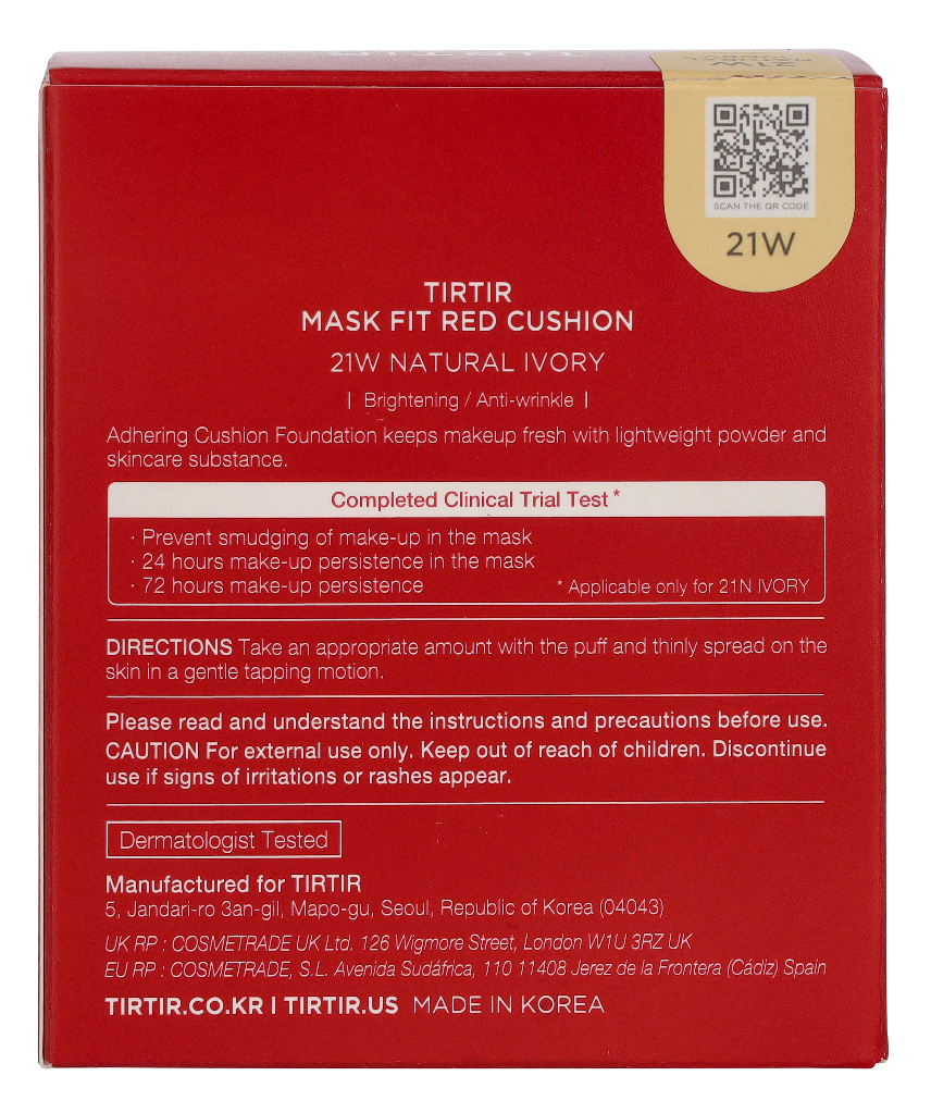 Tirtir Mask Fit Red Cushion Foundation SPF40 18 g