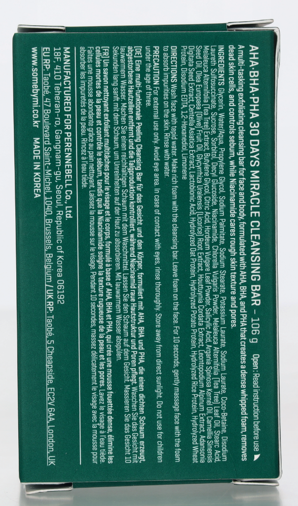 Some By Mi AHA BHA PHA 30 Days Miracle Cleansing Bar 106 g
