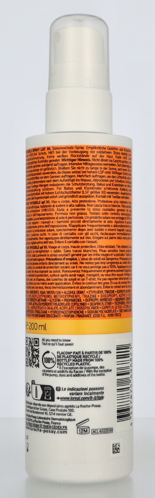 LRP Anthelios Invisible Spray SPF30 200 ml