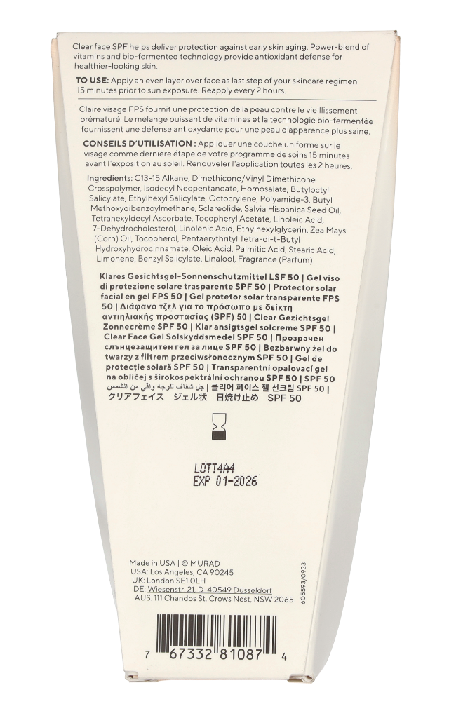 Murad Multi-Vitamin Clear Coat Cream SPF50 50 ml