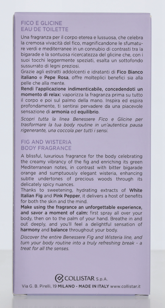 Collistar Benessere Fig And Wisteria Edt Spray 100 ml