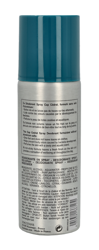 L'Occitane Homme Cap Cedrat Deo Spray 130 ml