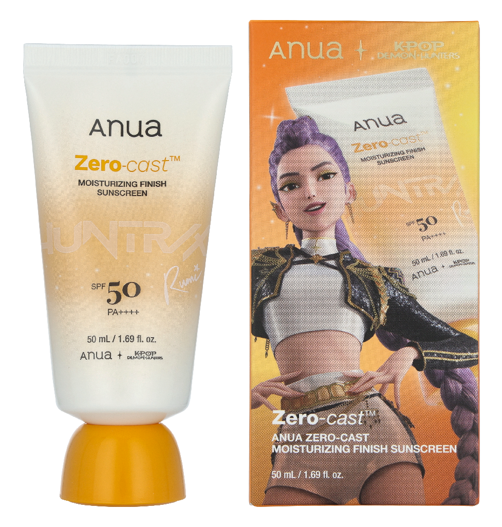 Anua Zero-Cast Moisturizing Finish Sunscreen SPF50 PA++++ 50 ml