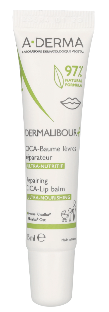 A-Derma Dermalibour+ Repairing Cica-Lip Balm 15 ml