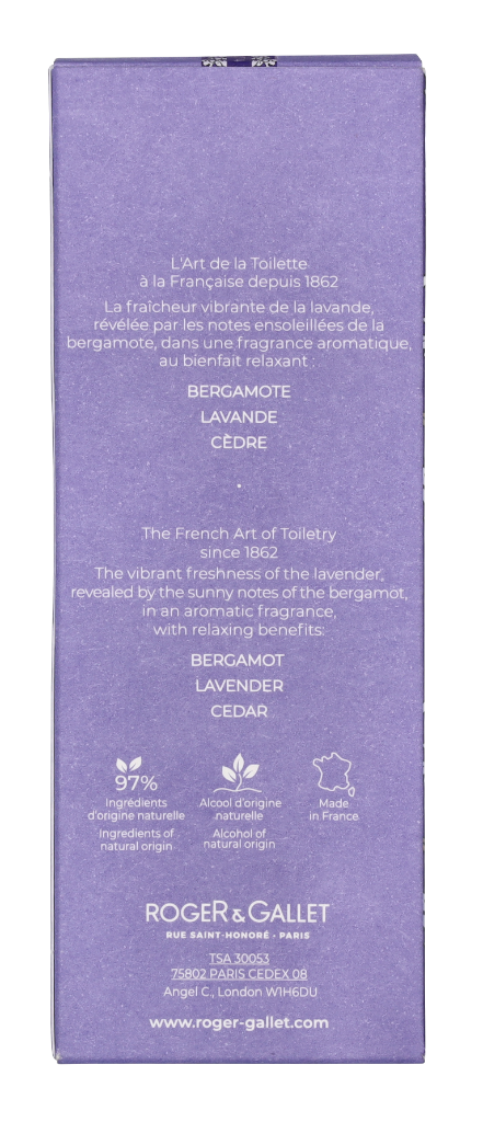 Roger & Gallet Lavande Royale Wellbeing Fragrant Water 100 ml