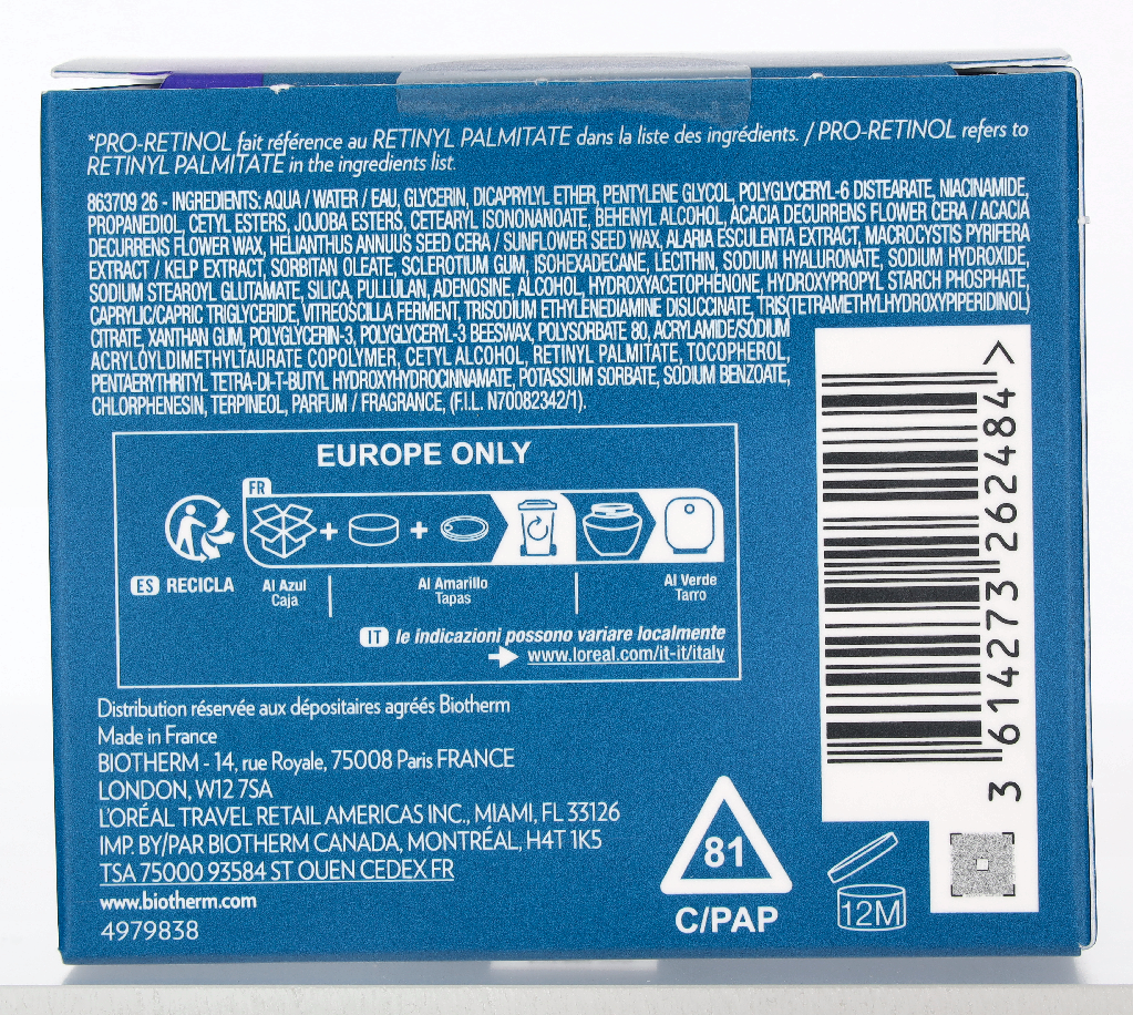 Biotherm Blue Pro-Retinol Multi-Correct Cream